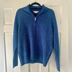 Enzo Mantovani Italian 100% wool men’s quarter zip